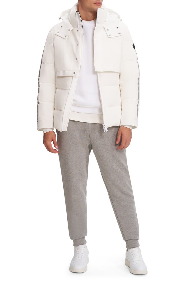 Noize Zeke Hooded Puffer Jacket, Alternate, color, Off White