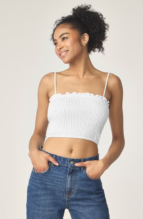 Florence By Mills Smocked Crop Camisole In White