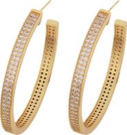 Panacea Cubic Zirconia Hoop Earrings