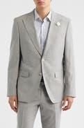 BOSS Hutson Slim Fit Tan Mélange Wool Blend Peak Lapel Sport Coat