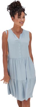 LASCANA Button Up Tiered Dress