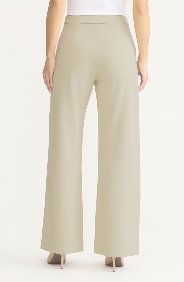Misook Naomi Wide Leg LuxeStretch Ponte Pant, Alternate, color, Biscotti