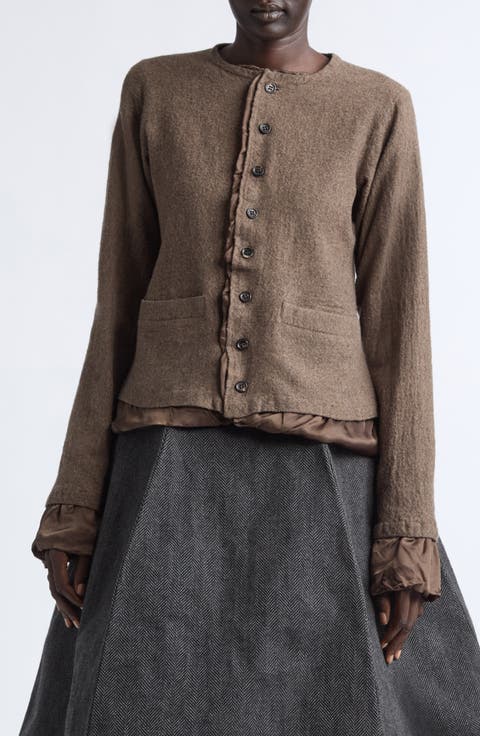 Charmeuse Lined Wool Flannel Jacket