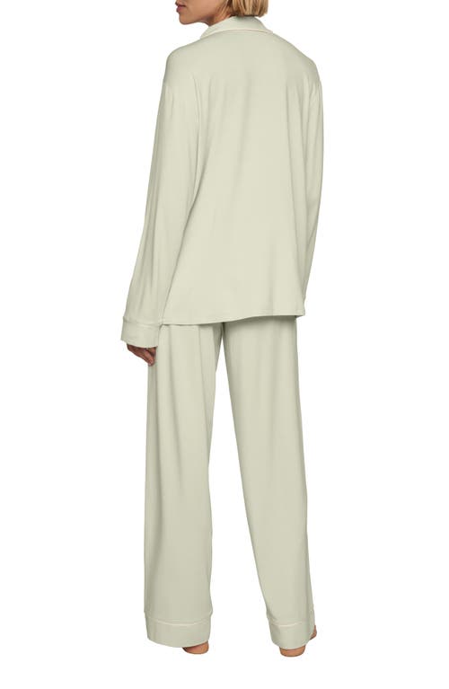 Eberjey Gisele Tencel Modal Long Pj Set In Green