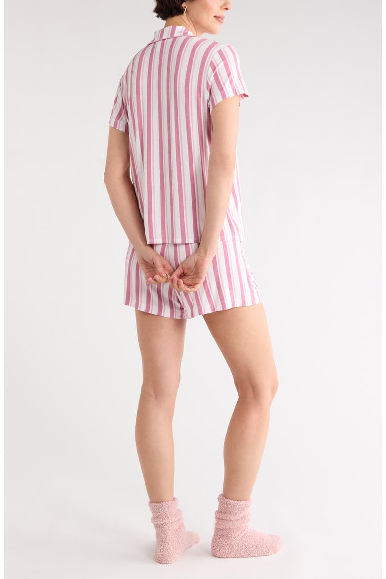 Tranquility Shortie Pajamas, Alternate, color, PINK LEISURE STRIPE