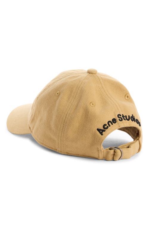 Acne Studios Carliy Embroidered Back Logo Adjustable Baseball Cap In Brown