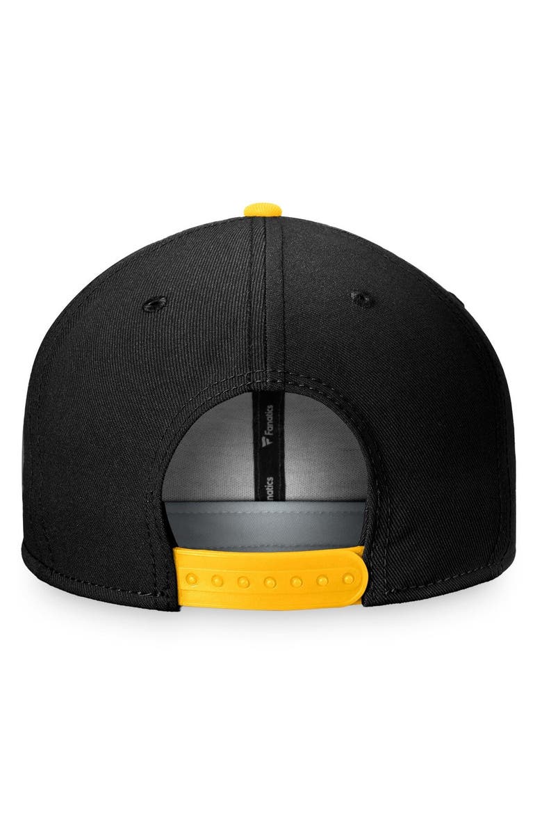 Men's Fanatics Branded Black/Gold Pittsburgh Penguins Iconic Color Blocked Snapback Hat, Alternate, color, Black