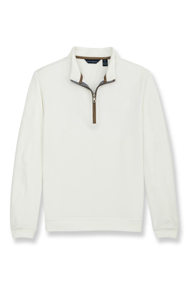 Stretch Heather Fleece Quarter Zip Pullover, Alternate, color, WINTER WHITE