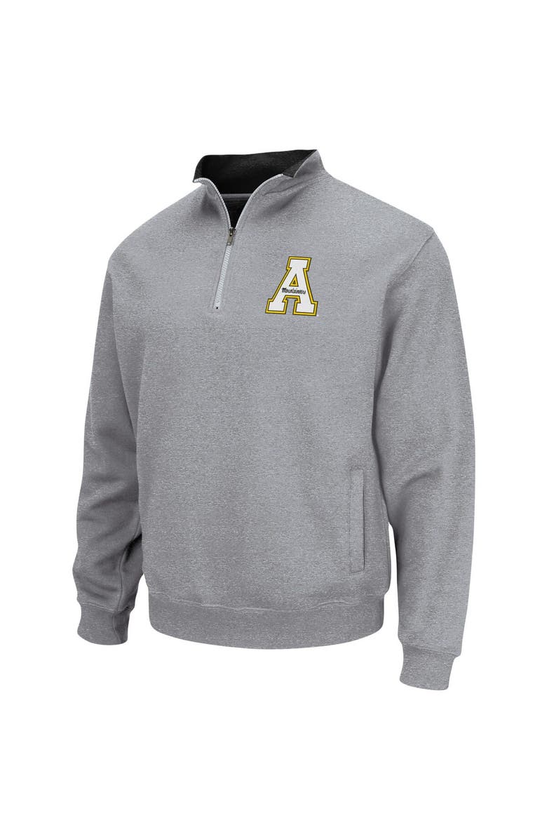COLOSSEUM Men's Colosseum Heathered Gray Appalachian State Mountaineers Tortugas Logo Quarter-Zip Jacket, Alternate, color, 