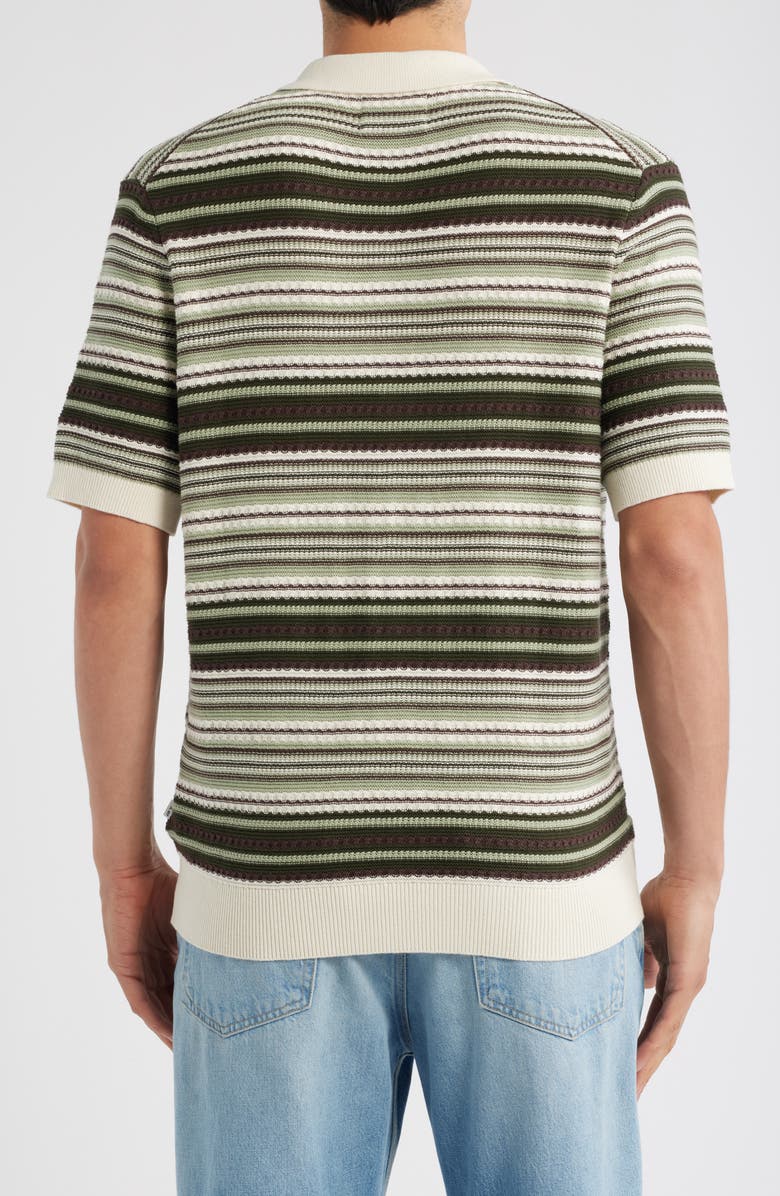 NN07 Nolan 6686 Polo Cardigan, Alternate, color, Green Stripe