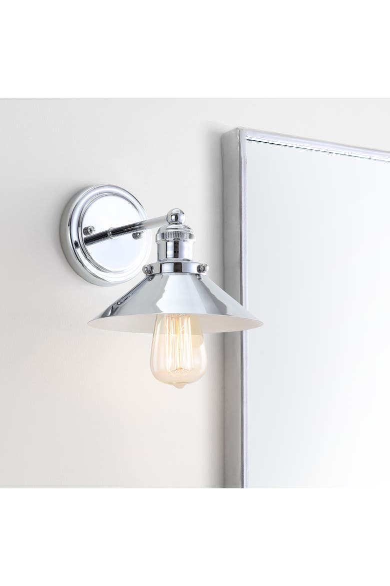 July Metal Shade Sconce, Alternate, color, Chrome