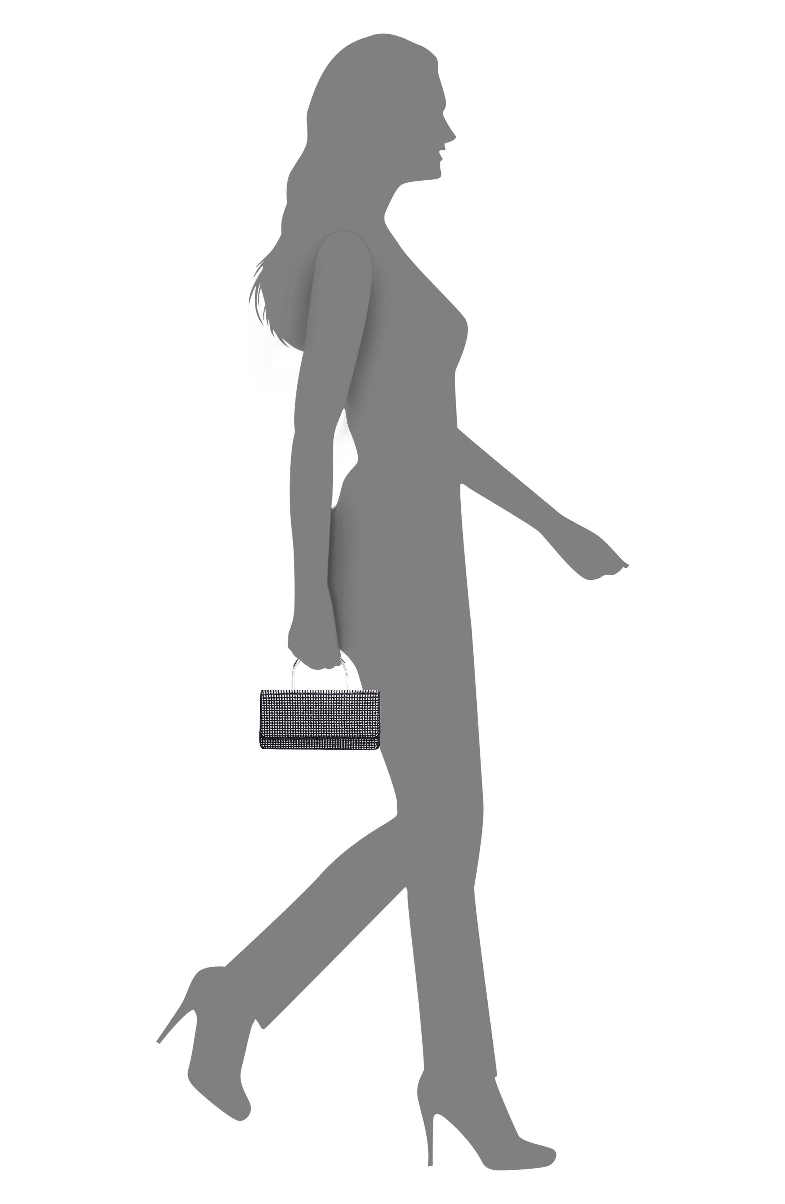 Nina Luca Top Handle Clutch, Alternate, color, Black