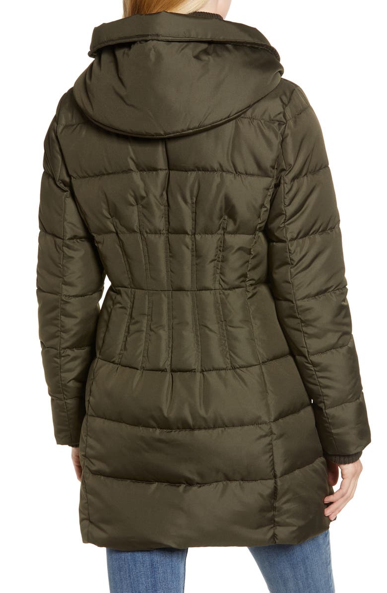 Kensie Water Resistant Puffer Coat with Vest Inset, Alternate, color, 