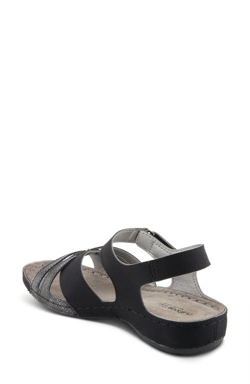 Flexus By Spring Step Alvina Sandal In Black Multi