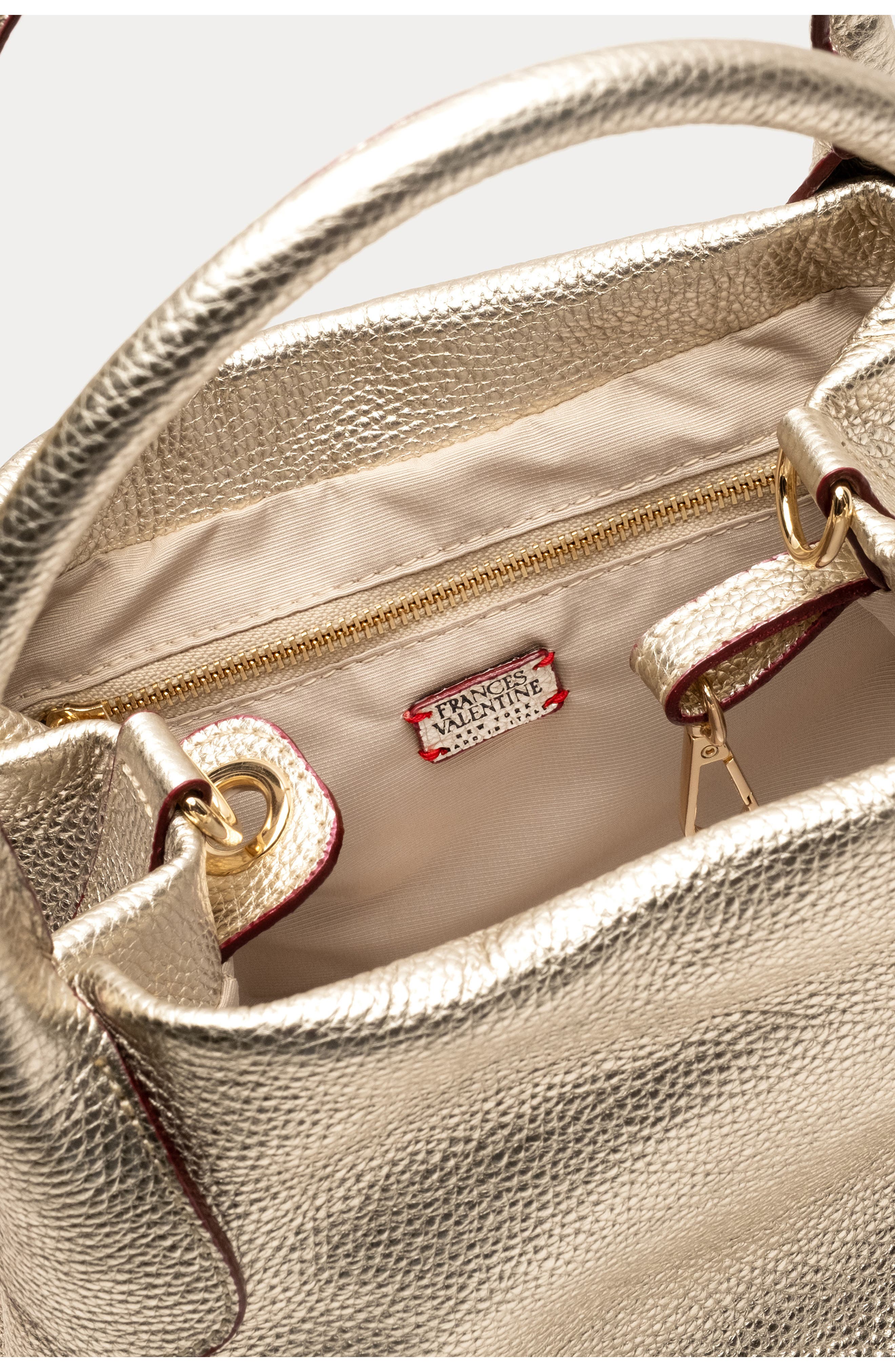 Teeny Sweet Pea Leather Handbag, Alternate, color, PLATINO