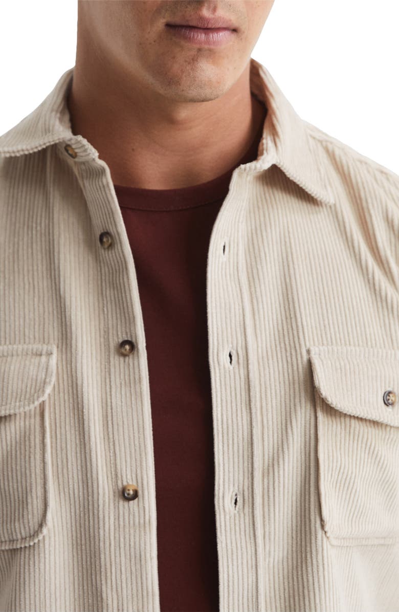 Reiss Bonnuci Corduroy Button-Up Overshirt, Alternate, color, 