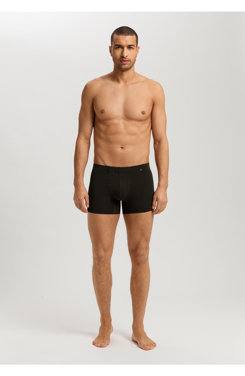 Hanro Casuals Single Jersey Boxer Briefs, Alternate, color, Earthy Ink Melange