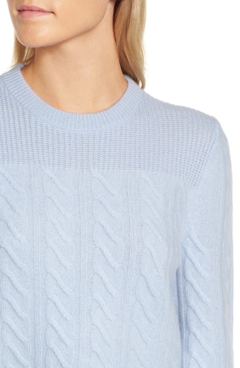 Nordstrom Signature Cable Cashmere Sweater, Alternate, color, 