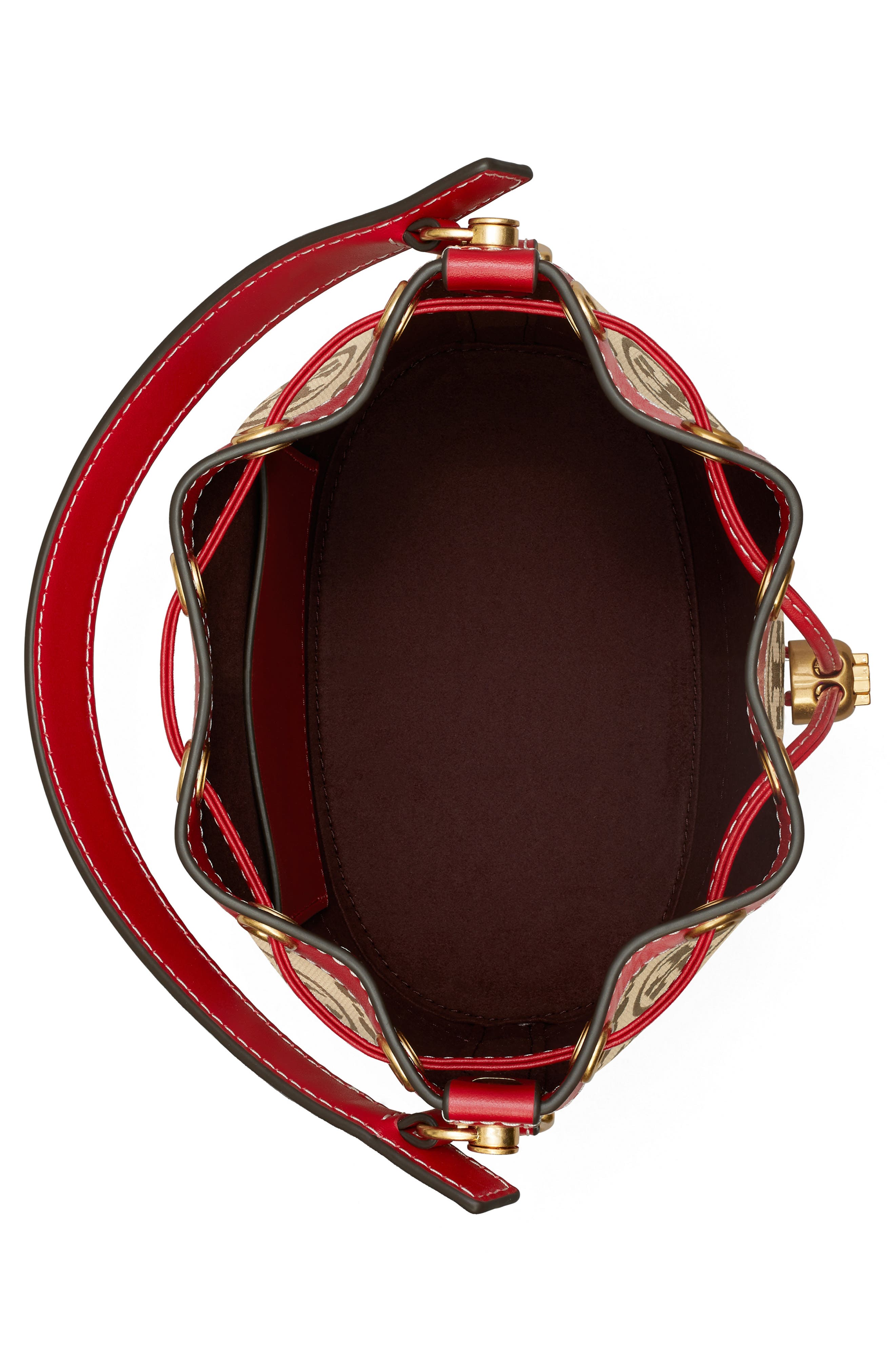 Tory Burch T Monogram Jacquard Bucket Bag, Alternate, color, 