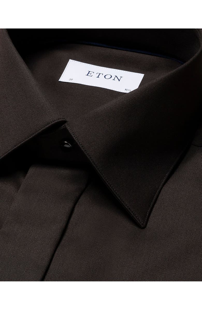 Eton Slim Fit Solid Textured Cotton Tuxedo Shirt, Alternate, color,