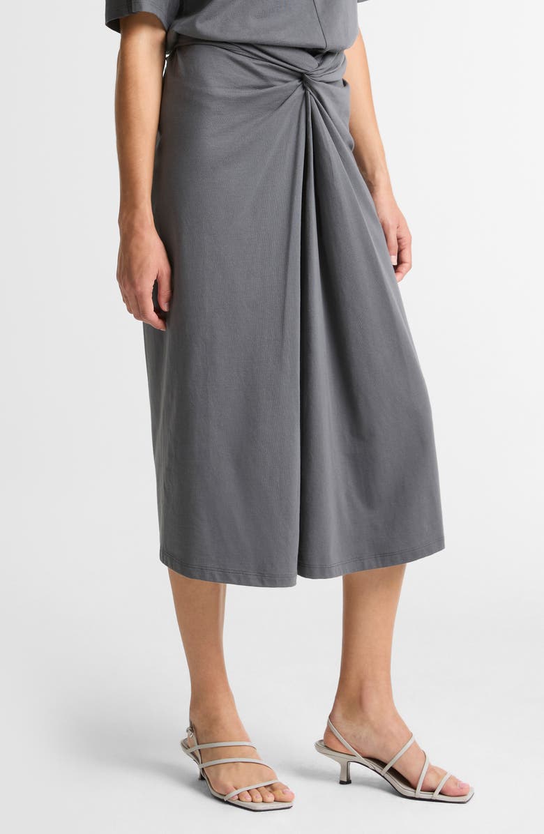 Vince Twist Front Midi Skirt, Alternate, color, Oceana