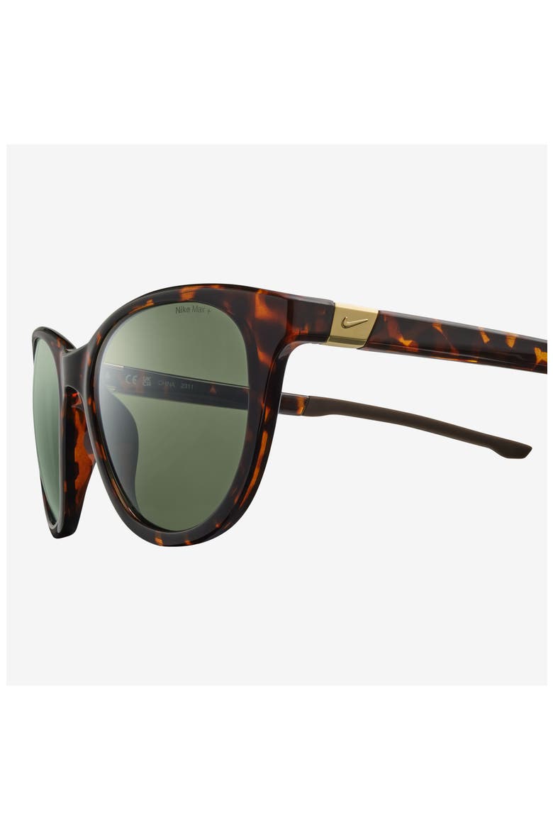 55mm Cat Eye Sunglasses, Alternate, color, TORTOISE / GREEN
