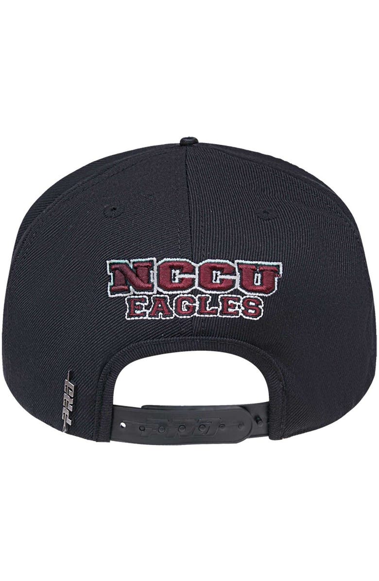 PRO STANDARD Men's Pro Standard Black North Carolina Central Eagles Arch Over Logo Evergreen Snapback Hat, Alternate, color, 
