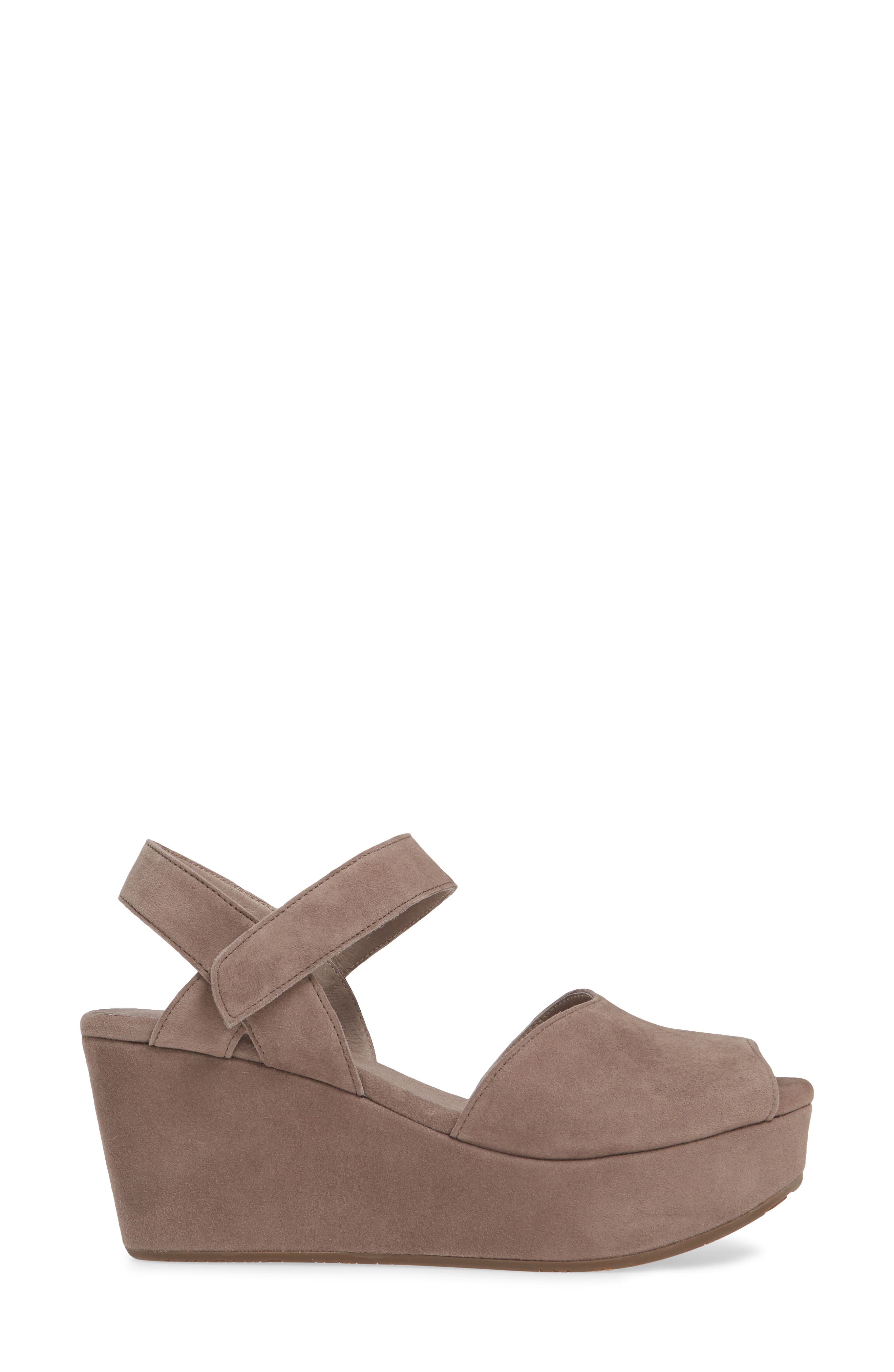 Waffy Platform Wedge Sandal, Alternate, color, GREY SUEDE