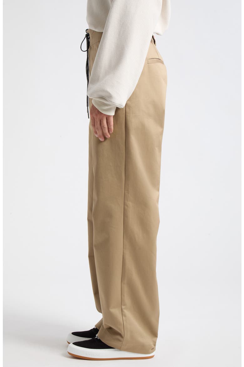 Drawstring Cotton Twill Trousers, Alternate, color, SAND SUITING
