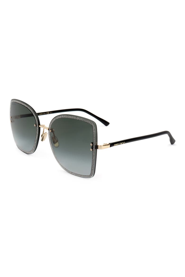 62mm Butterfly Sunglasses, Alternate, color, BLACK GOLD
