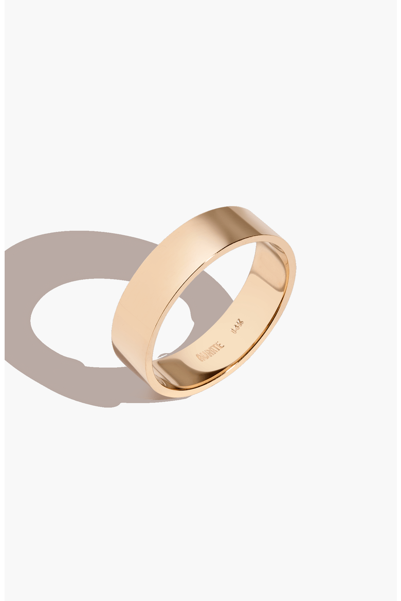 Modern Cigar Band Ring, Main, color, Yellow Gold Vermeil