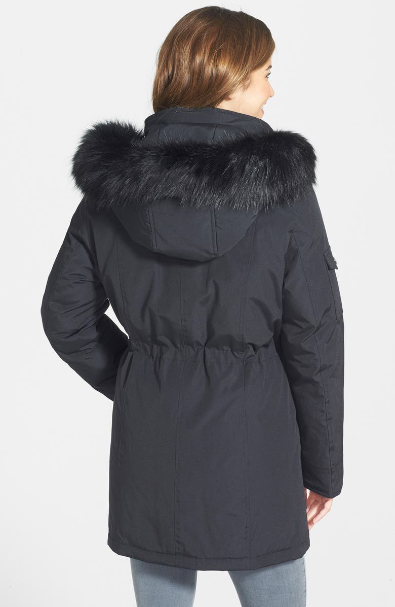 Calvin Klein Faux Fur Trim Parka, Alternate, color, 