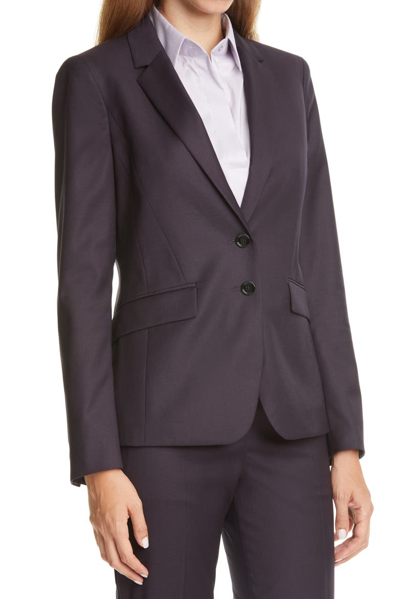 Jesulea Mini Houndstooth Blazer, Alternate, color, GRAPE MINI HOUNDSTOOTH