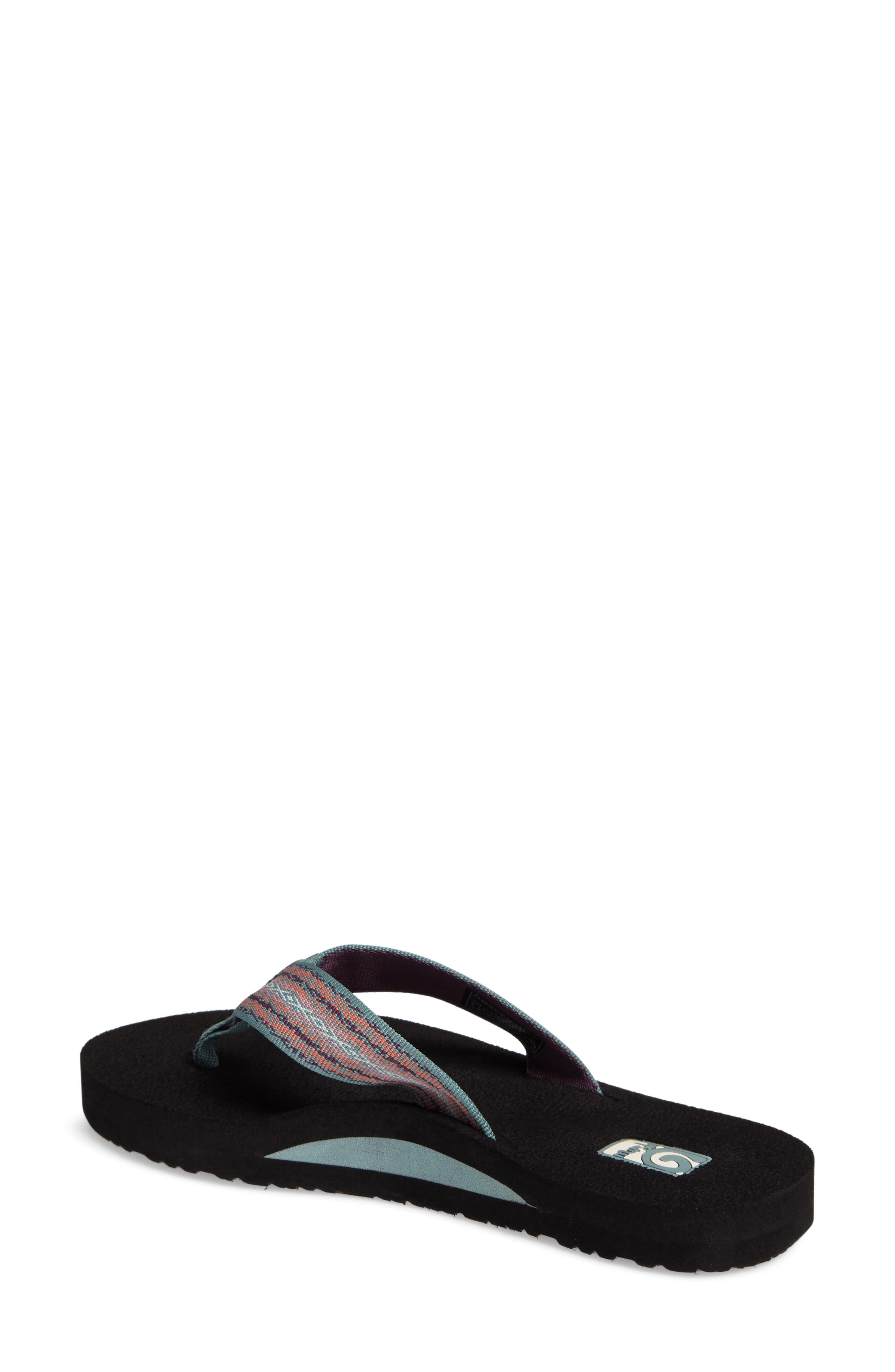 Mush II Flip Flop, Alternate, color, ZOEY TEAL FABRIC