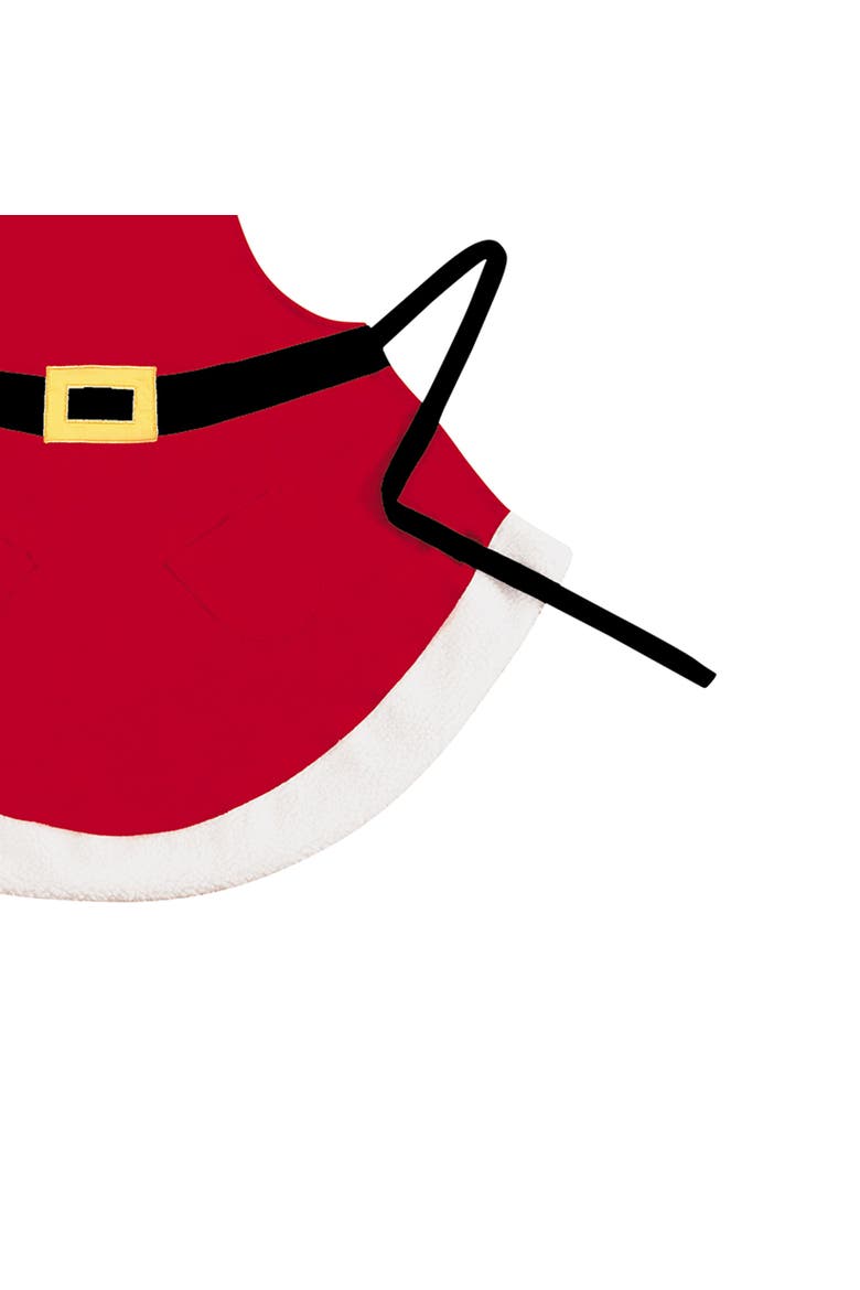 Mrs. Claus Velvet Christmas Costume Apron, Alternate, color, red