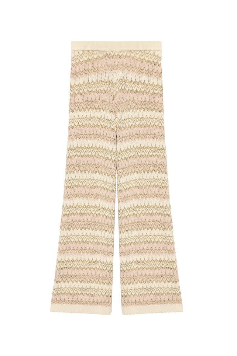 Striped Knit Trousers, Alternate, color, Neutral