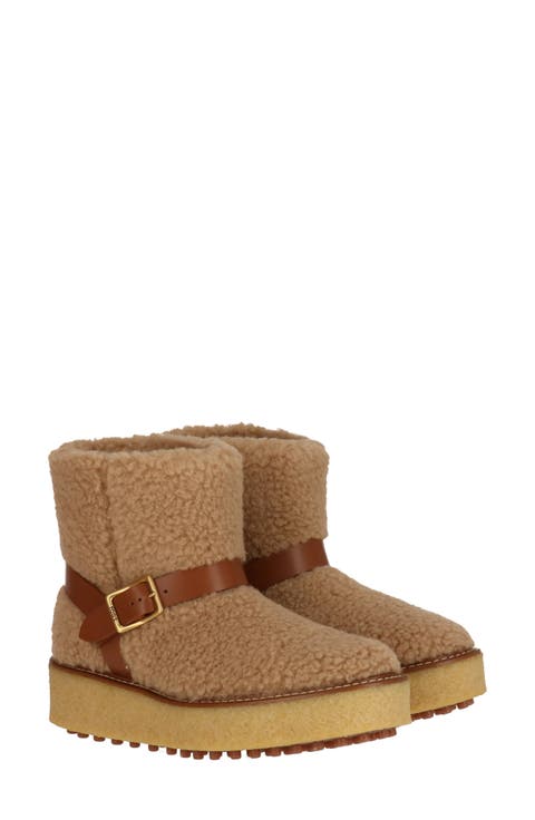 Faux Shearling Platform Boot