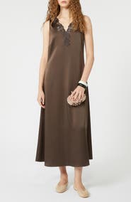 Weekend Max Mara Canossa Sleeveless Satin Dress