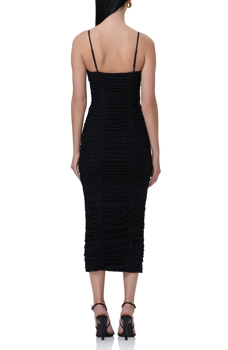 AFRM Tosca Ruched Lace Midi Dress, Alternate, color,