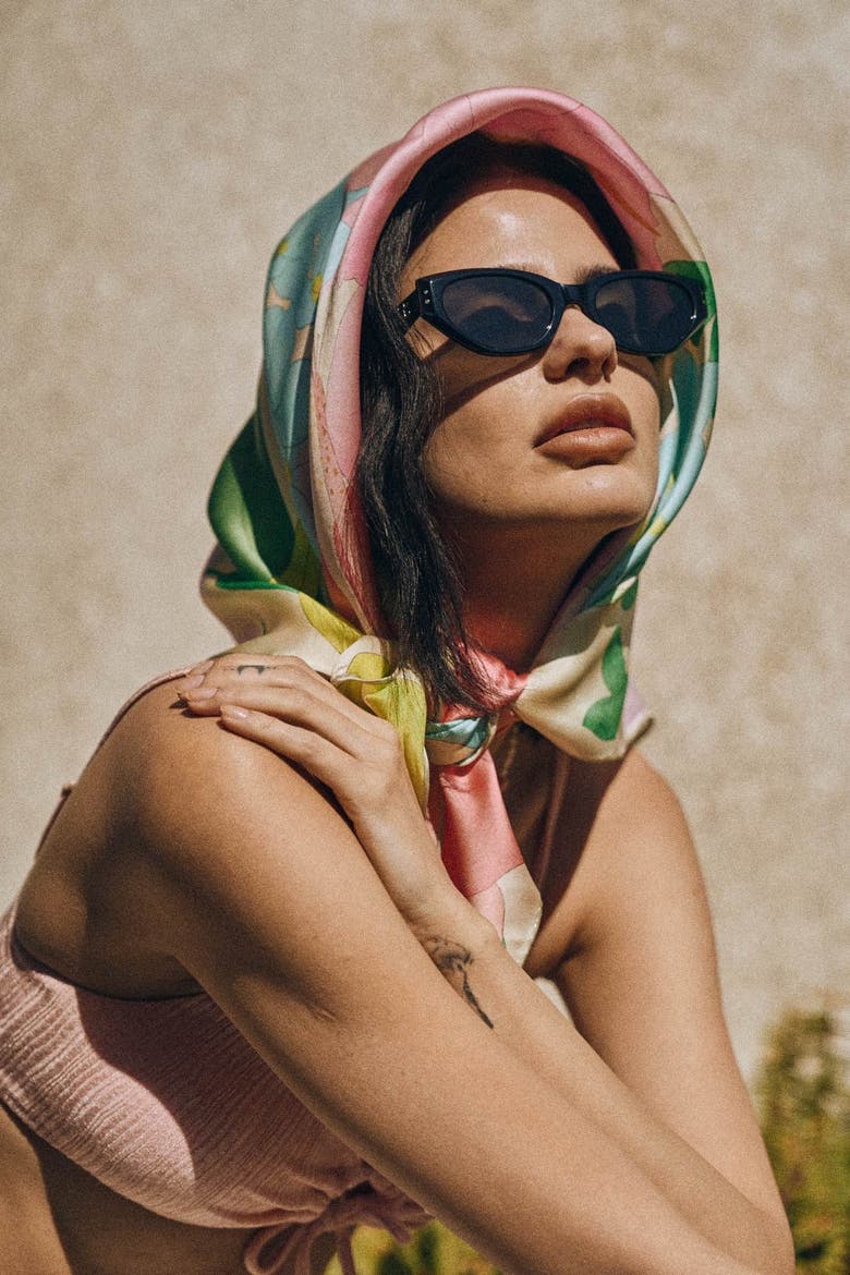 "Cartagena" Large Silk Scarf, Alternate, color, Multicolor