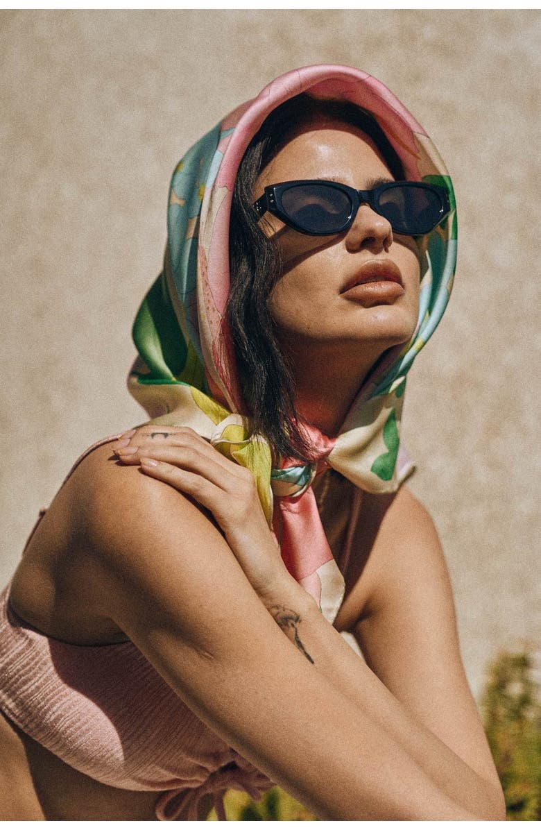 Lost Pattern "Cartagena" Large Silk Scarf, Alternate, color, Multicolor