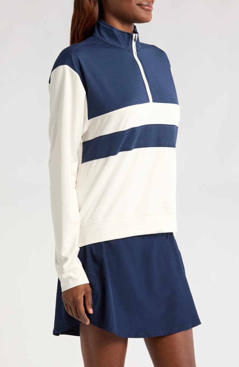 Swannies Leigh Colorblock Quarter Zip Pullover, Alternate, color,