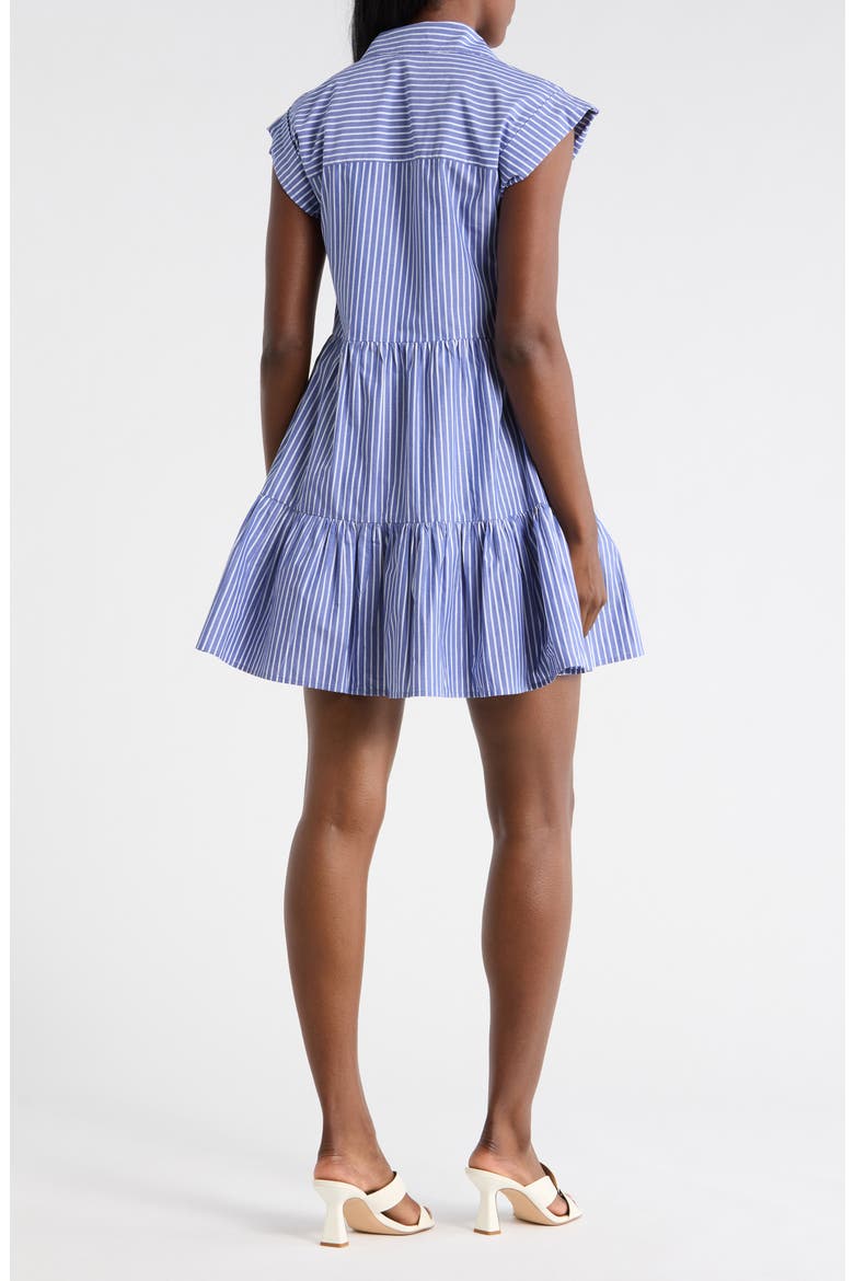 Stripe Seersucker Shirtdress, Alternate, color, ULTRAMARINE/ BRIGHT WHITE