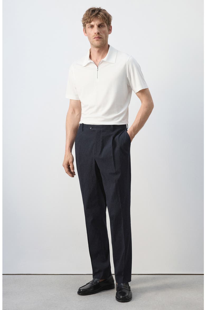 Slim Fit Seersucker Pants, Alternate, color, NAVY