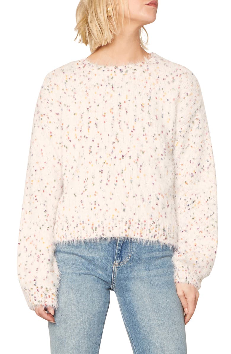 cupcakes and cashmere Whitney Confetti Fuzzy Pullover, Main, color, 