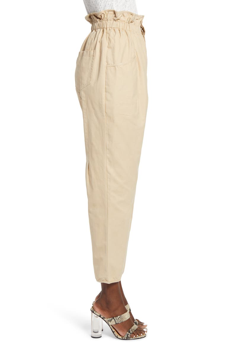 Paperbag Cargo Pants, Alternate, color, KHAKI