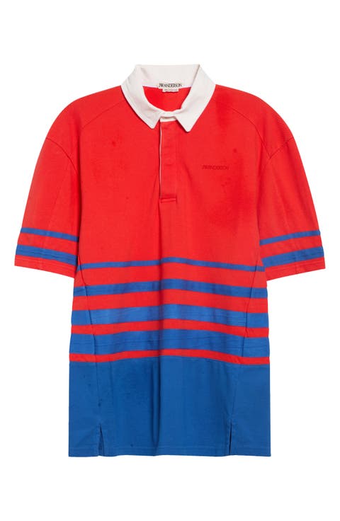 Stripe Short Sleeve Polo