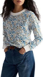 Seasalt Cornwall Bright Wave Organic Cotton Sweatshirt
