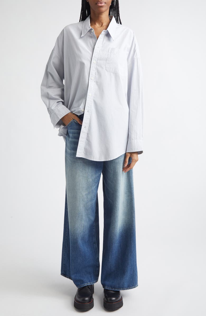 R13 Nico Wrap Wide Leg Jeans, Alternate, color, Raine Blue