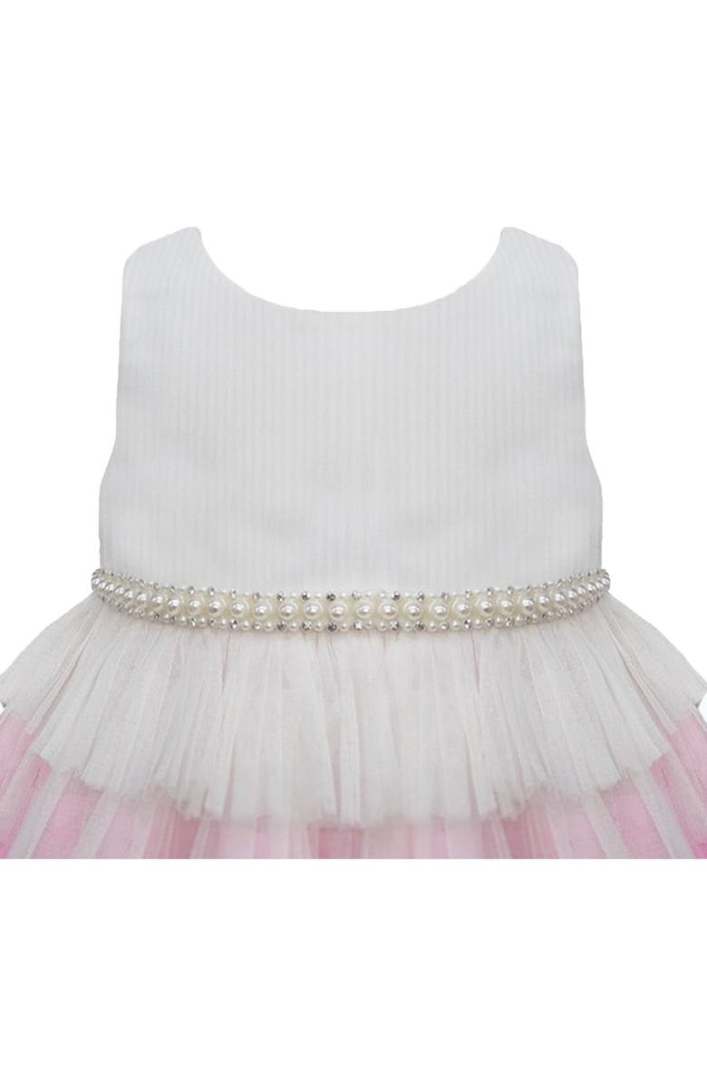 COUTURE PRINCESS Tiered Tulle Sleeveless Dress, Alternate, color, Watermelon Ombre